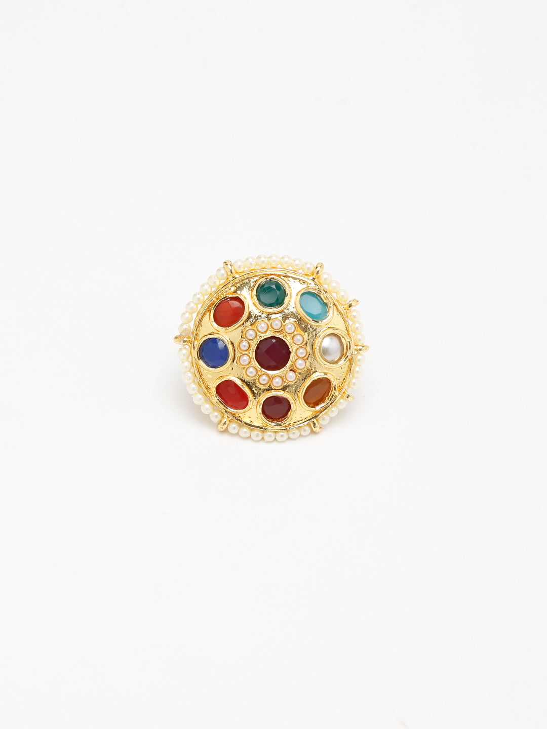 Kundan Ring - Ruby Raang | Swadesiicart