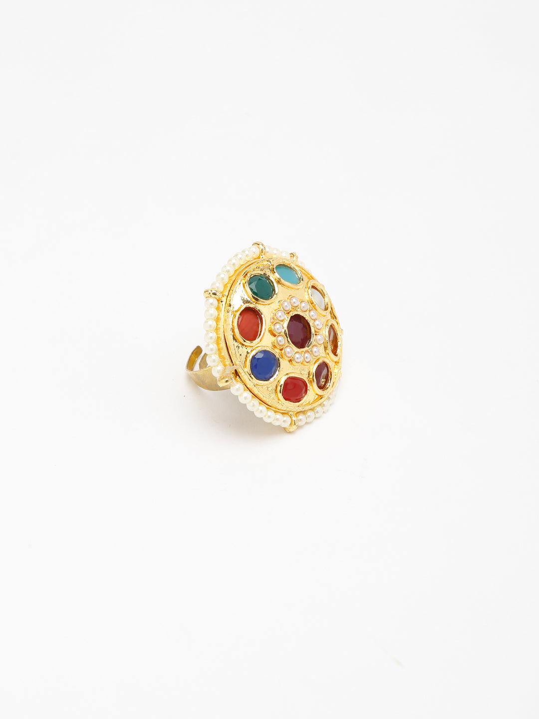 Kundan Ring - Ruby Raang | Swadesiicart