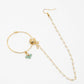 Gold-Polished Kundan Nose Ring - Ruby Raang | Swadesiicart