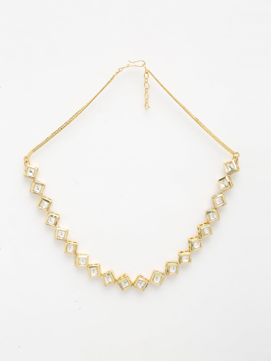 Gold-Polished Kundan Choker - Ruby Raang | Swadesiicart