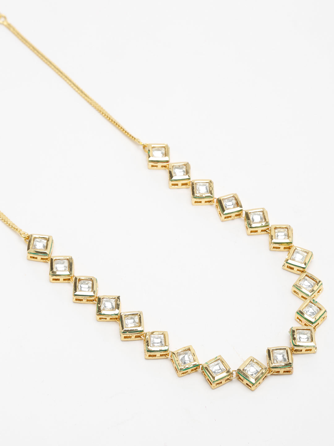 Gold-Polished Kundan Choker - Ruby Raang | Swadesiicart