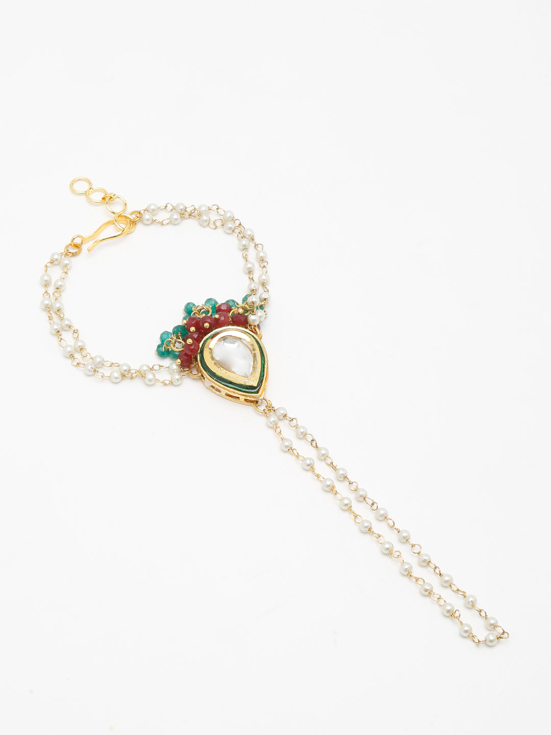 Kundan Bracelet - Ruby Raang - Swadesiicart