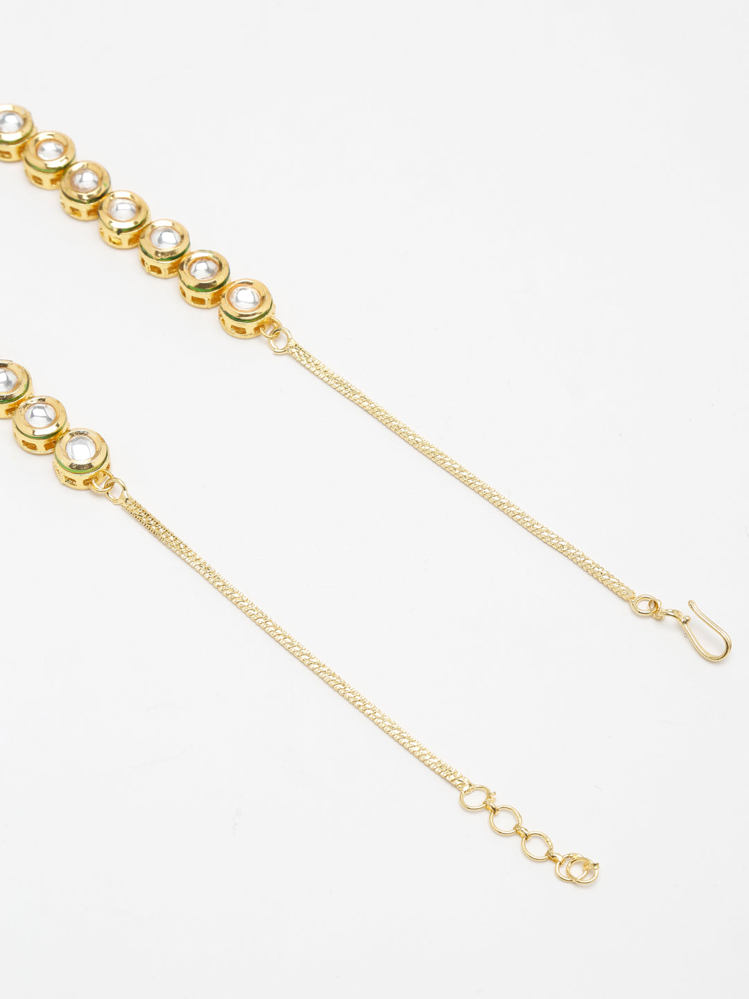 Gold-Polished Kundan Choker - Ruby Raang | Swadesiicart