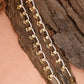 Gold-Polished White Handcrafted Kundan Set Of 2-Studded Beaded Anklets - Ruby Raang | Swadesiicart