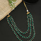 Long Stone Layered Neckpiece - Ruby Raang | Swadesiicart