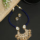 Stone Kundan Neckpiece With Studs - Ruby Raang - Swadesiicart