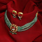 Kundan Choker With Studs - Ruby Raang | Swadesiicart