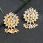 Gold-Polished Kundan Earrings - Ruby Raang | Swadesiicart