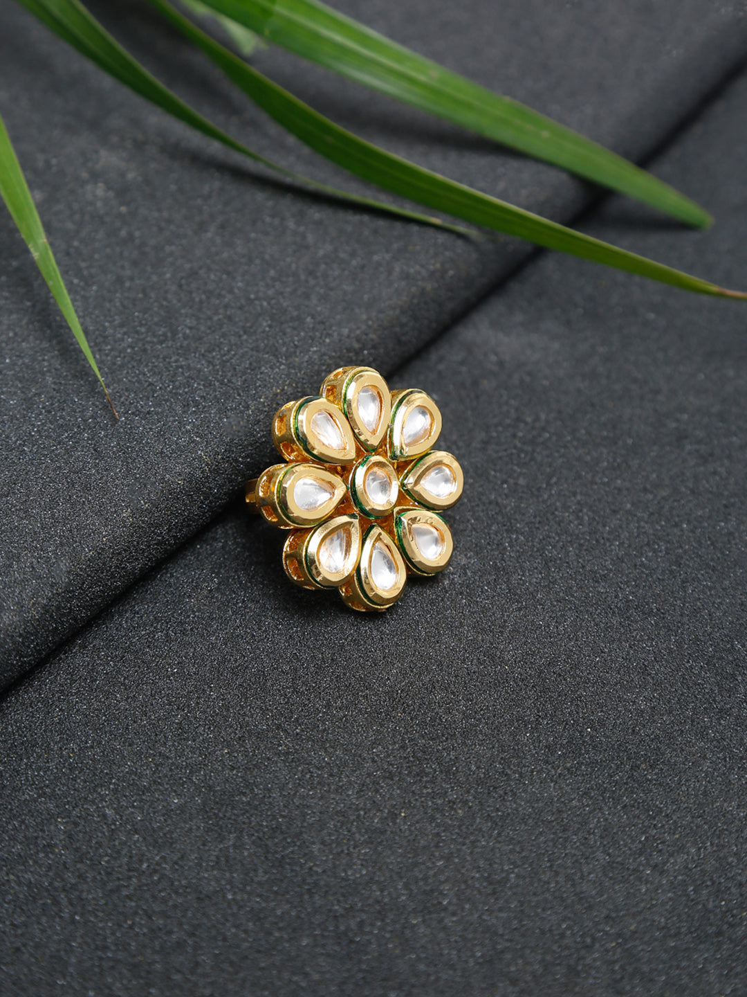 Kundan Ring - Ruby Raang | Swadesiicart