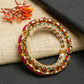 Single Multi Embellished Bangle - Ruby Raang - Swadesiicart
