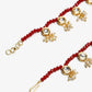 Women's Set Of 2 Red Anklets - Ruby Raang | Swadesiicart