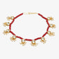 Women's Set Of 2 Red Anklets - Ruby Raang | Swadesiicart
