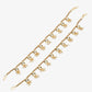 Gold-Polished White Kundan Set Of 2 Anklets - Ruby Raang | Swadesiicart
