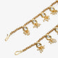 Gold-Polished White Kundan Set Of 2 Anklets - Ruby Raang | Swadesiicart