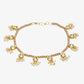 Gold-Polished White Kundan Set Of 2 Anklets - Ruby Raang | Swadesiicart