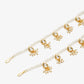 Women's White Gold Pearl Anklets - Ruby Raang | Swadesiicart