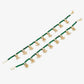 Women's Green Gold-Polished Anklets Set Of 2 - Ruby Raang | Swadesiicart