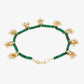 Women's Green Gold-Polished Anklets Set Of 2 - Ruby Raang | Swadesiicart