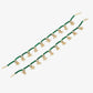 Women's Set Of 2 Green Anklets - Ruby Raang | Swadesiicart