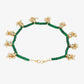 Women's Set Of 2 Green Anklets - Ruby Raang | Swadesiicart