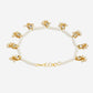 White Gold-Toned Plated Kundan Anklets Set Of 2 - Ruby Raang | Swadesiicart