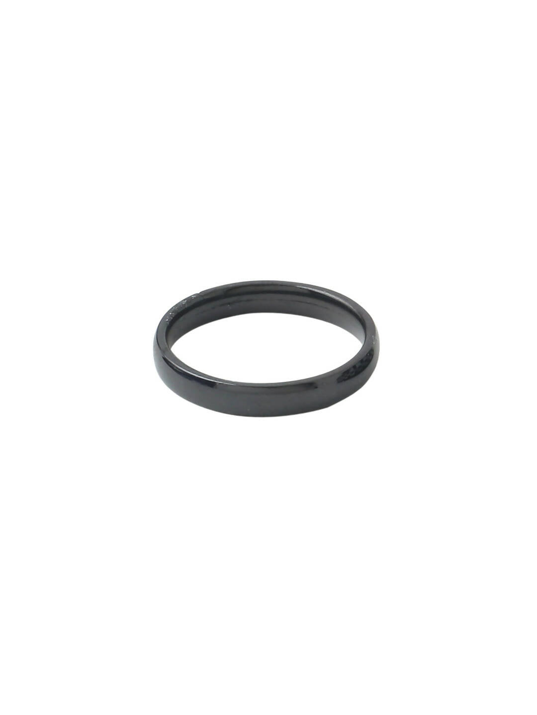 NVR Men's Black Stainless Steel Finger Ring - Swadesiicart