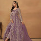 Anaita Purple Embroidered Net Anarkali Suit