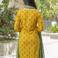 BulBul Aaliya Mustard Cotton Kurta Set with Dupatta - Swadesiicart