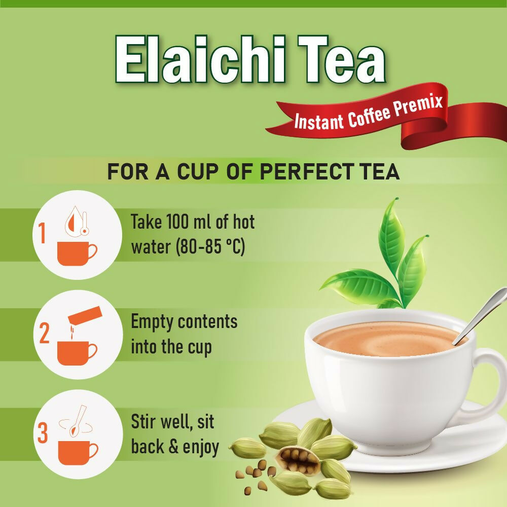 Naivedyam Elaichi Instant Tea Premix Powder Sachets | Swadesiicart