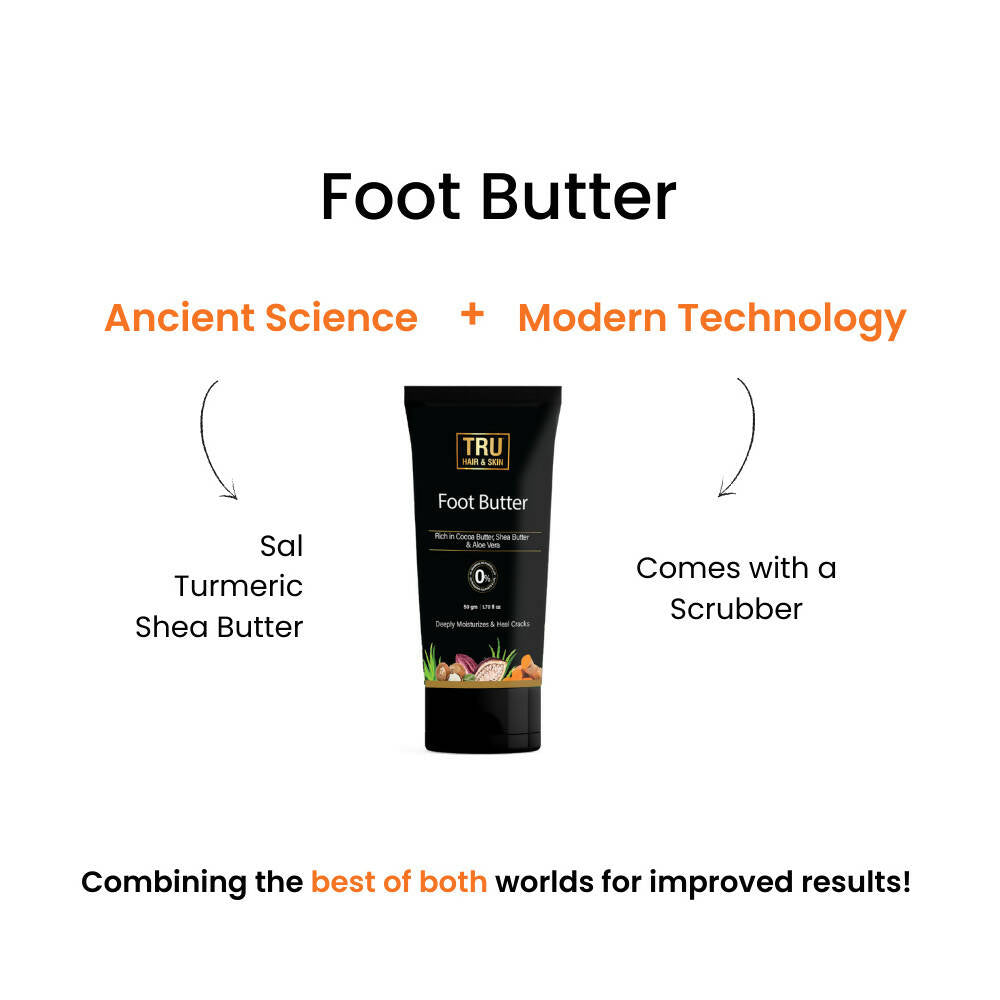 Tru Hair & Skin Foot Butter For Cracked Heels - Swadesiicart