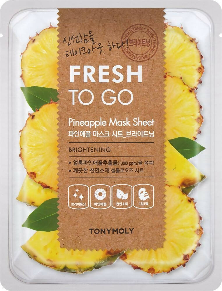 Tonymoly Fresh To Go Pineapple Mask Brightening - Korean Skincare | Swadesiicart