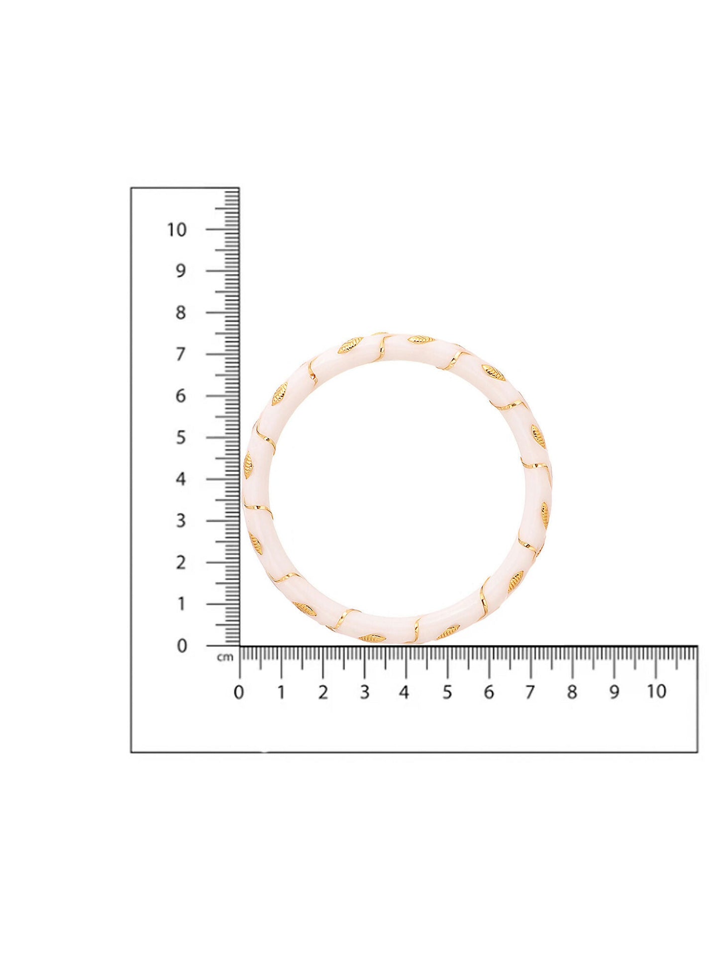 Ruby Raang White Traditional Bangle | Swadesiicart