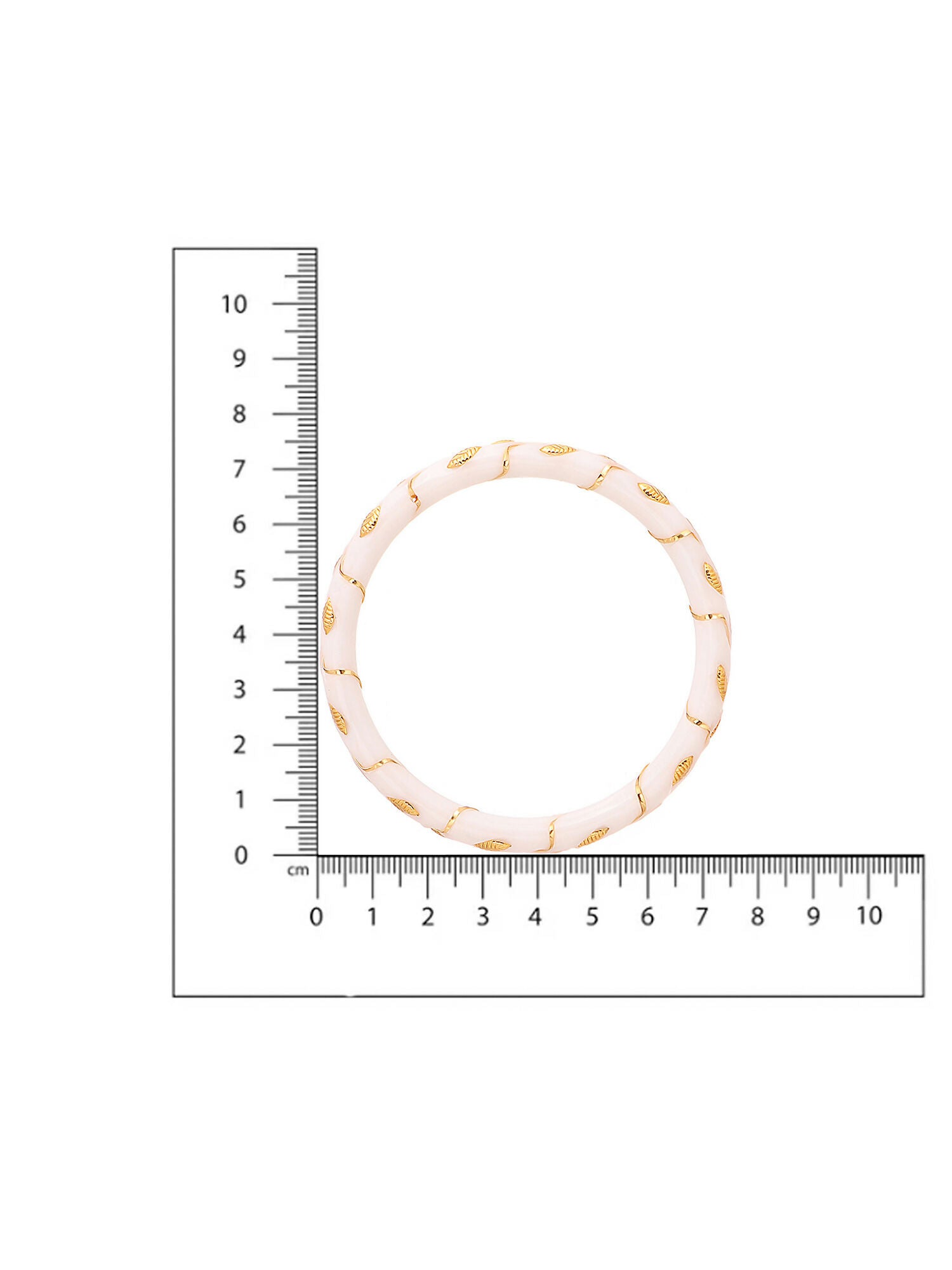 Ruby Raang White Traditional Bangle | Swadesiicart