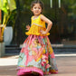 Jyoti Fashion Classy Pink Chinon Silk Printed with Embroidered Kids Lehenga Choli Set | Swadesiicart