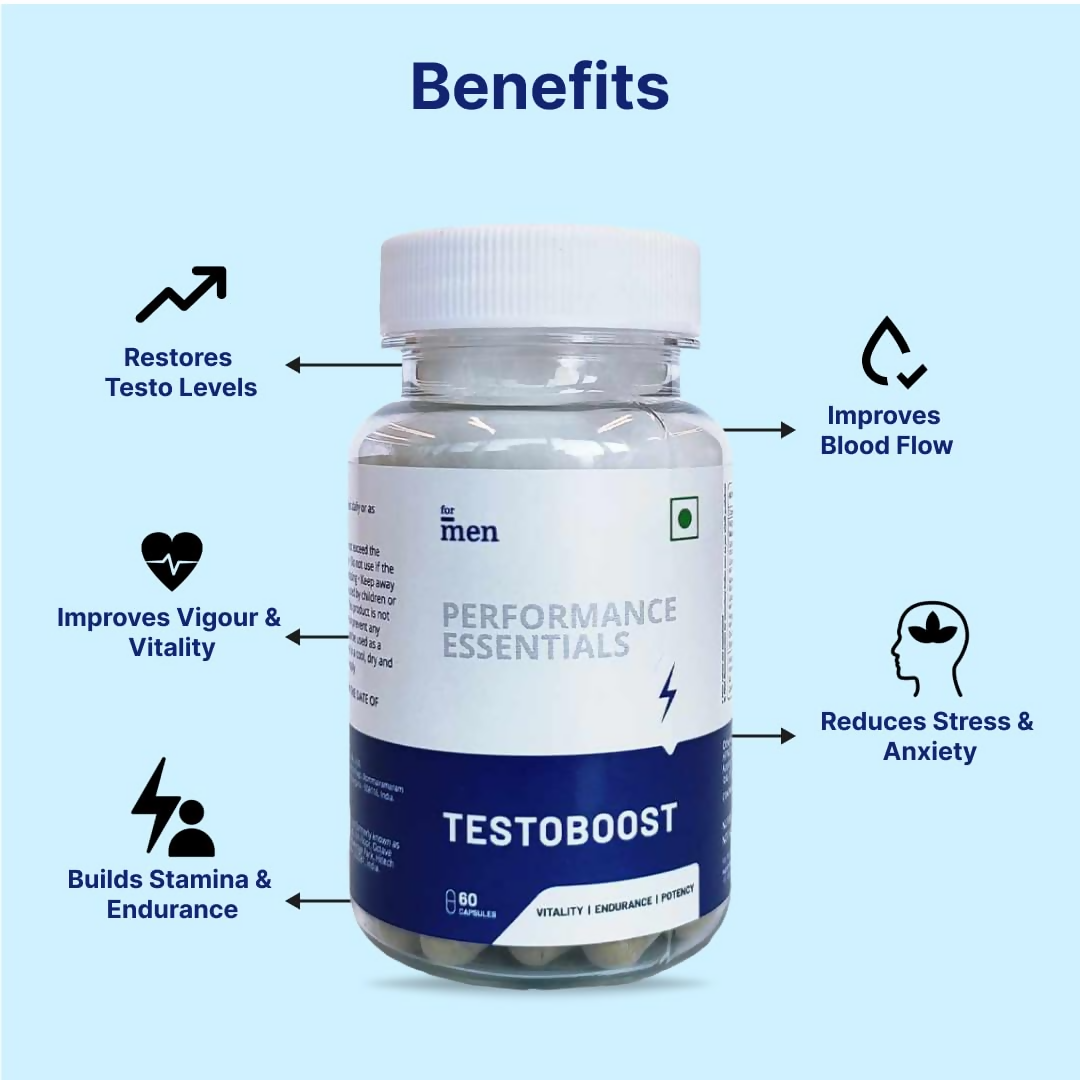 ForMen Testoboost Performance Essentials Capsules - Swadesiicart