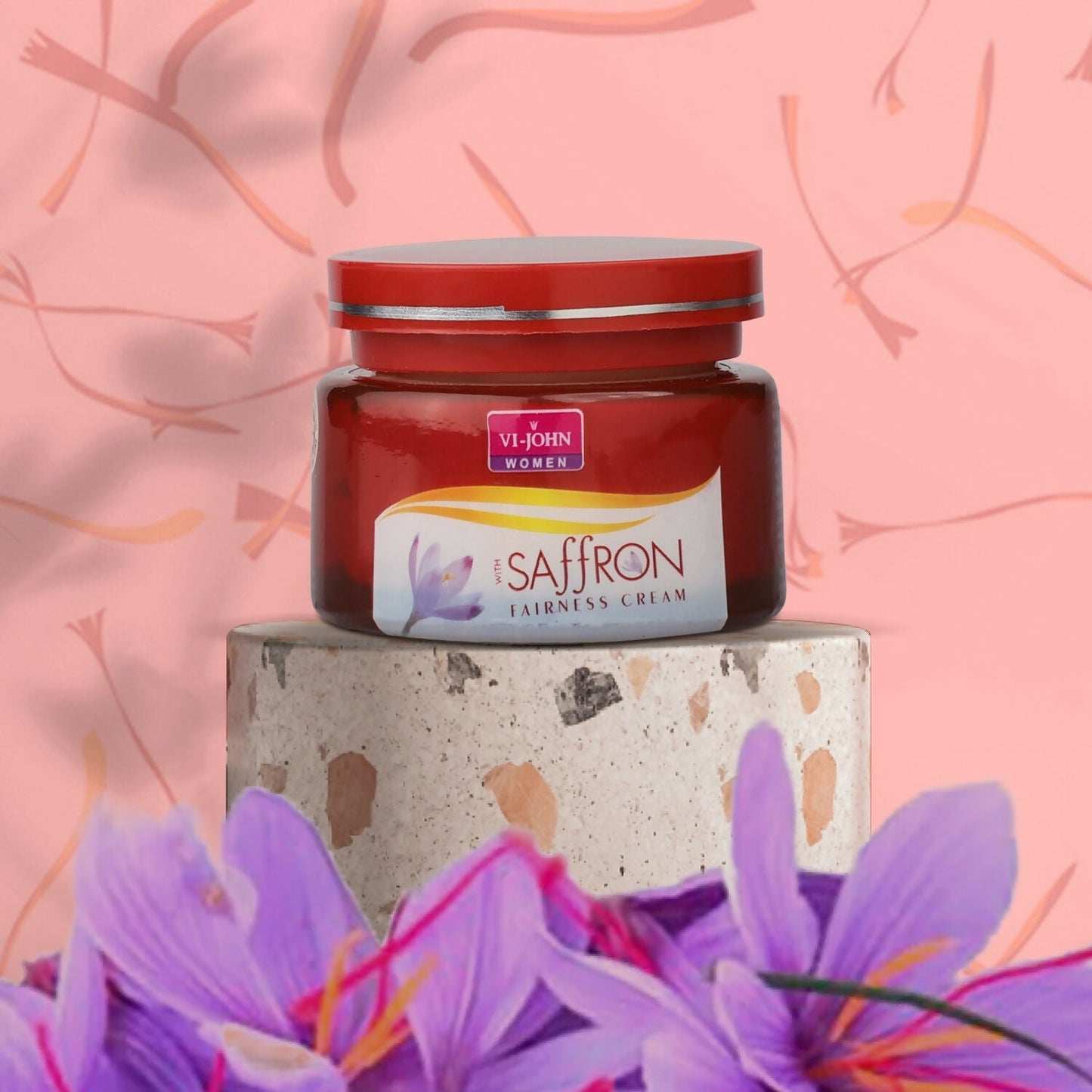 VI-JOHN Saffron Advance Skin Fairness Cream with Vitamin E & Mulberry Extracts | Swadesiicart