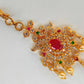Multicolor AD Ruby Short Length Maang Tikka | Swadesiicart