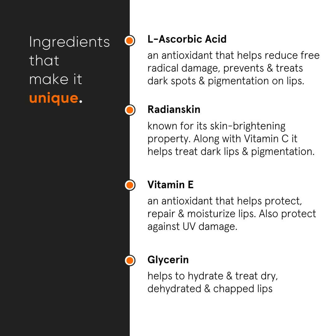 Minimalist 8% L-Ascorbic Acid Lip Treatment Balm - Swadesiicart