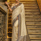 Anaita Off White Banarasi Saree With Blouse Piece