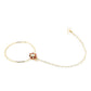 Gold-Pleated Red White Kundan Studded Beaded Chained Nosepin - Ruby Raang | Swadesiicart
