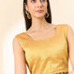 Beige Organza Floral Embroidered Saree with Unstitched Blouse Piece - Roozal