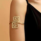 Joban Fashion Golden Alloy Fancy Spiral Cuff Armlet | Swadesiicart