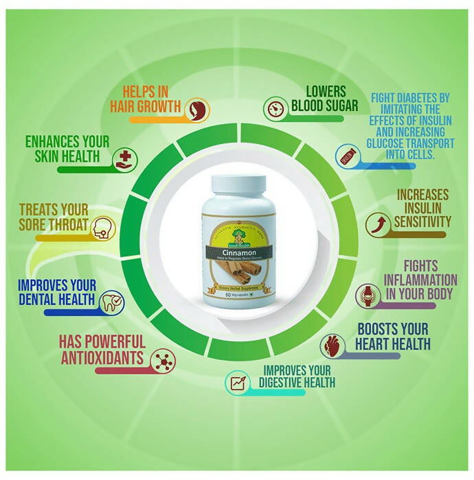 Sushrut Ayurved Good Health Cinnamon Veg Capsules - Swadesiicart