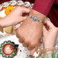 trueBrowns X Voylla Blue High Polish Beaded Thread Rakhi | Swadesiicart