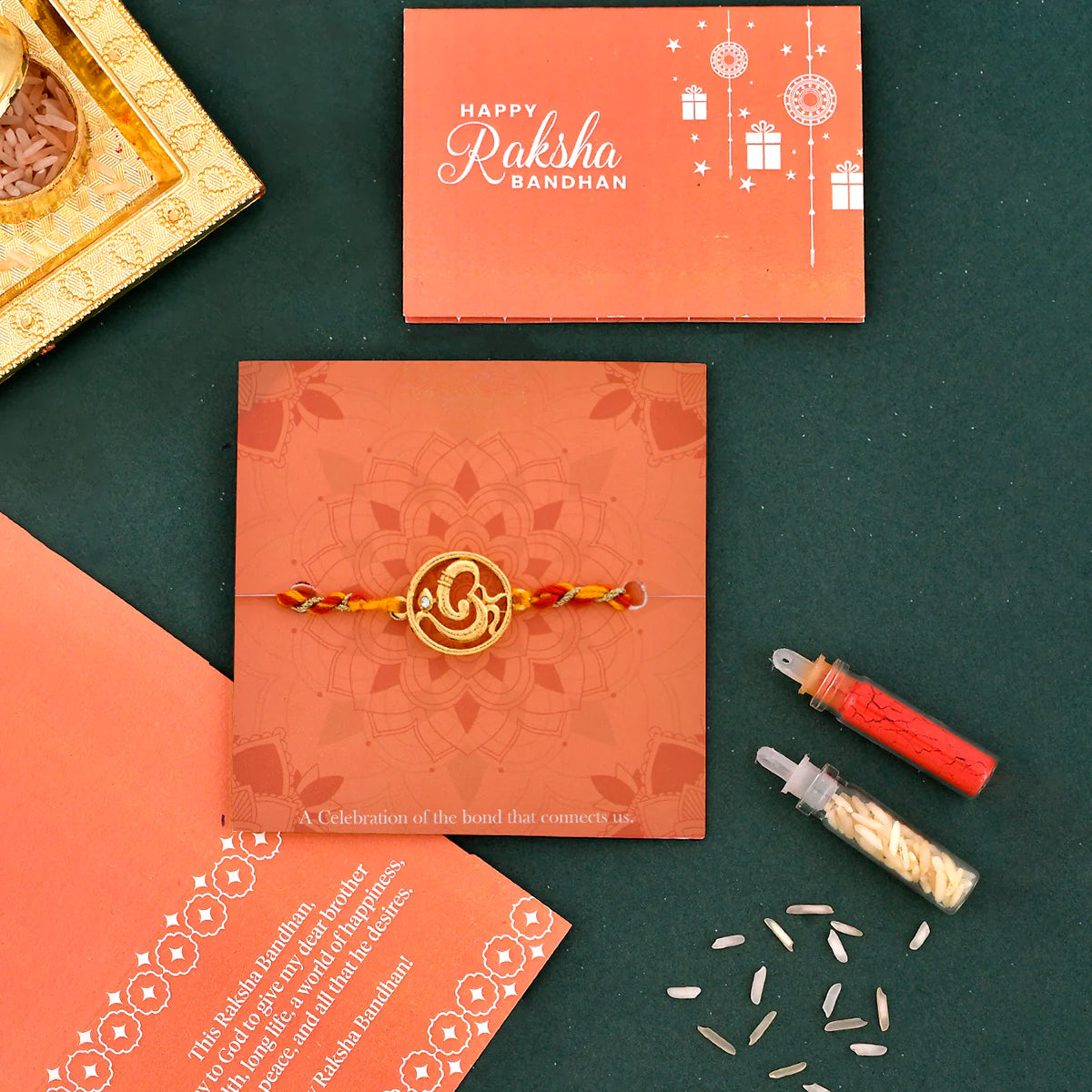 trueBrowns X Voylla Om Rudraksha Beads Thread Rakhi | Swadesiicart