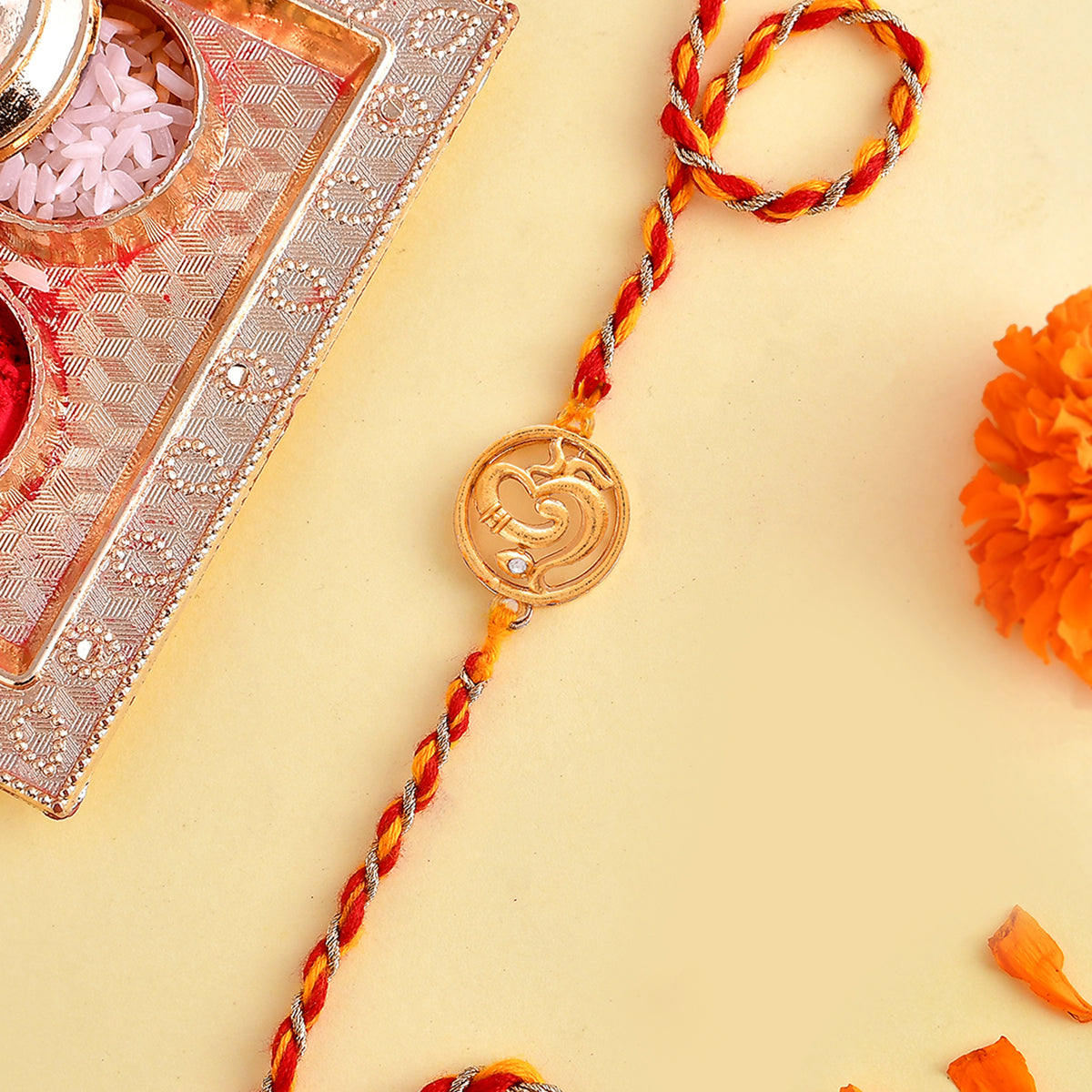 trueBrowns X Voylla Om Rudraksha Beads Thread Rakhi | Swadesiicart