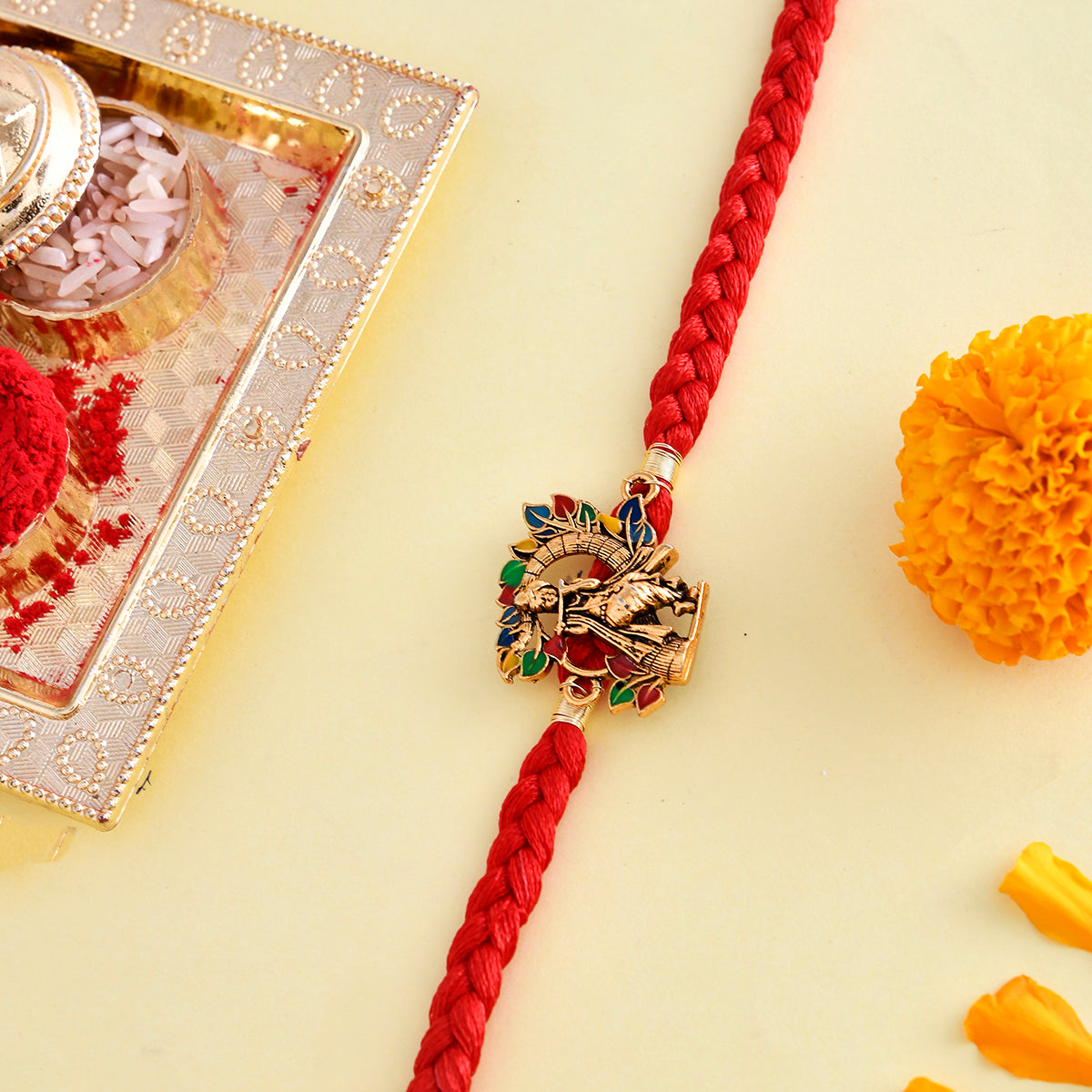 trueBrowns X Voylla Colorful Radha Krishna Thread Rakhi | Swadesiicart