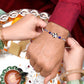 trueBrowns X Voylla Ethnic Embellished Blue Thread Rakhi | Swadesiicart