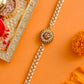 trueBrowns X Voylla Traditional Shree Inscription Zirconia Studded Rakhi | Swadesiicart