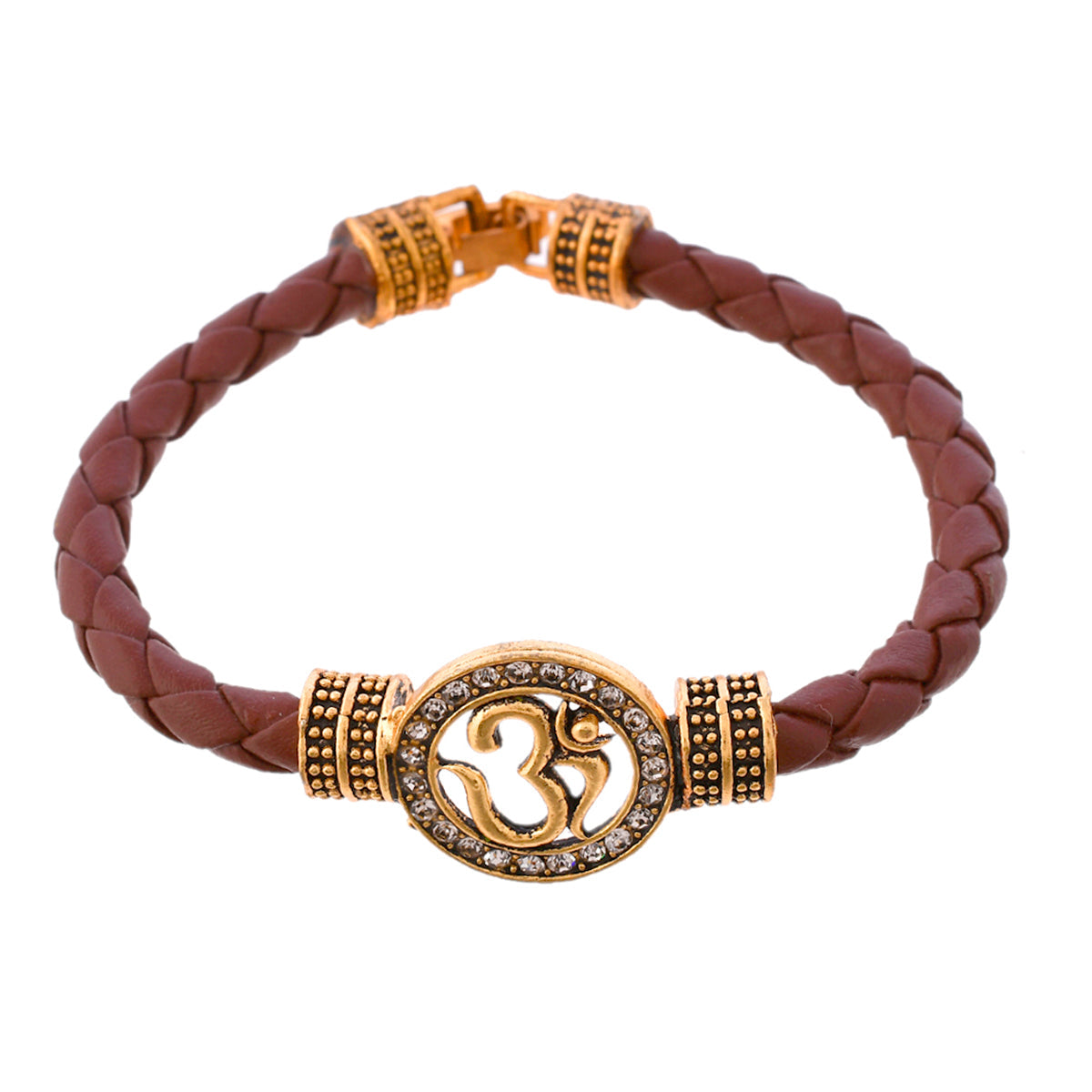 trueBrowns X Voylla Om Leather Bracelet Style Rakhi | Swadesiicart